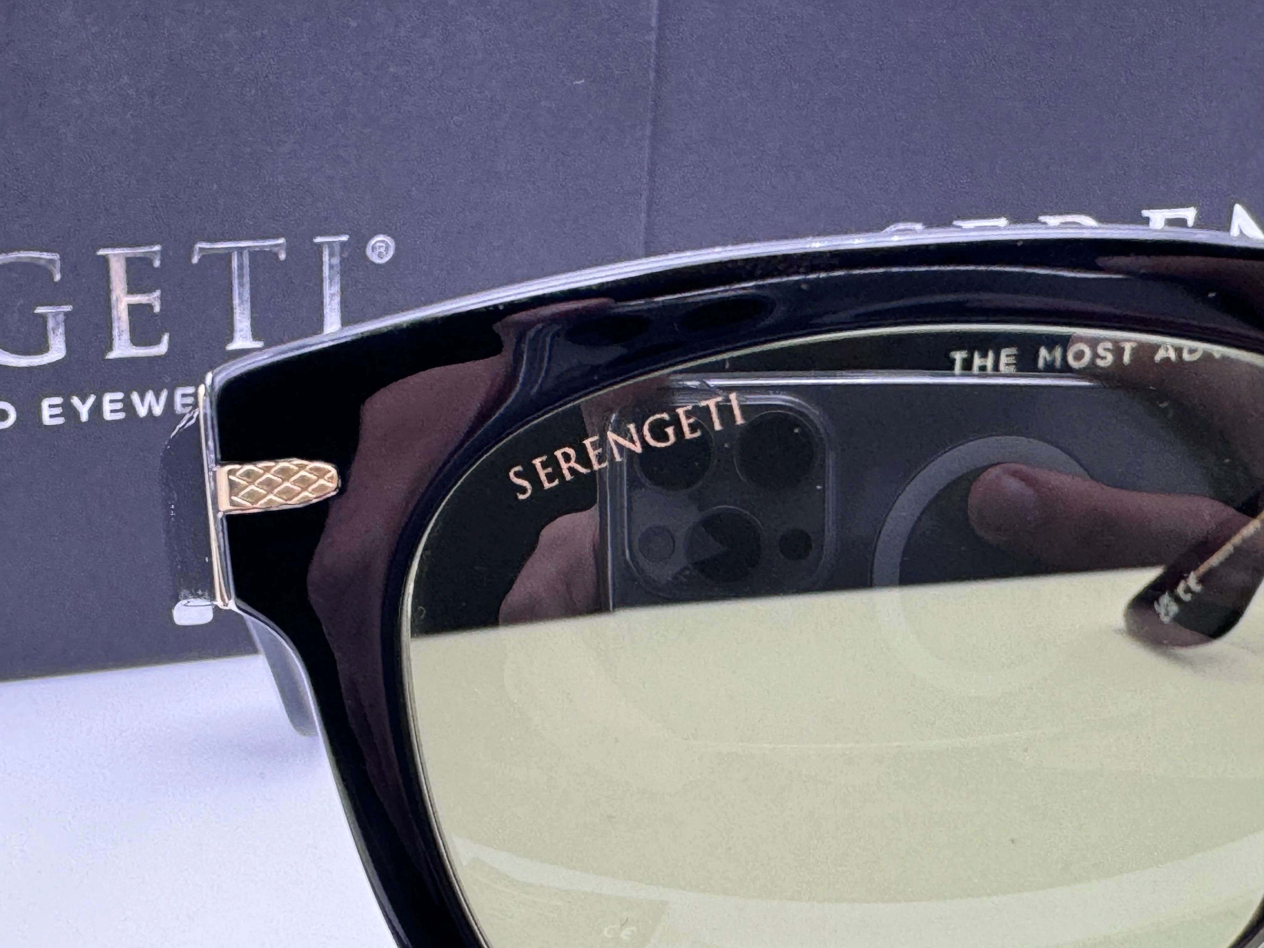 Serengeti FOYT 53mm Shiny Black Transparent Polarized 555nm Photochromic SS549004 NEW - Image 3