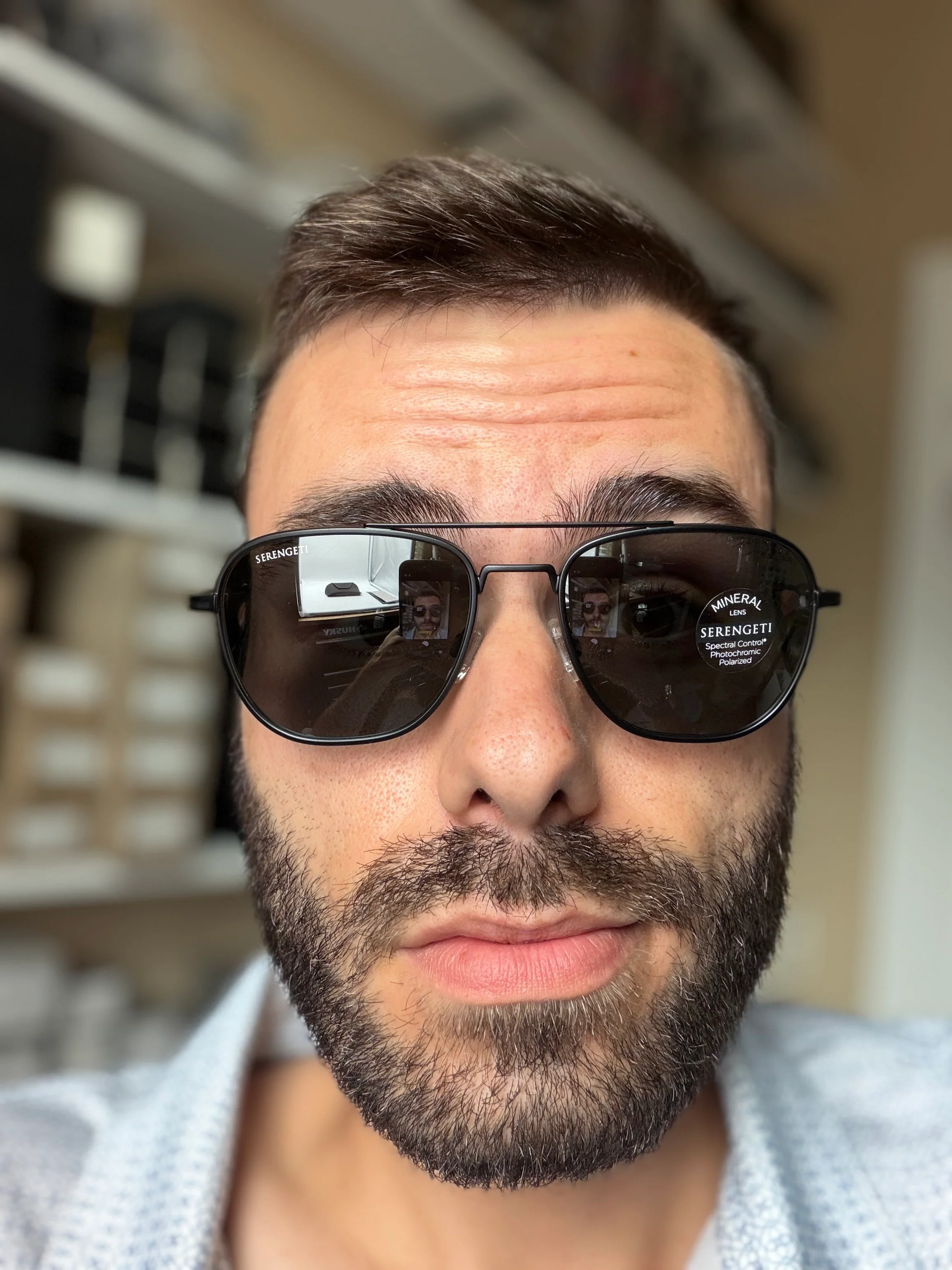 Serengeti Navigator 55mm Matte Black / Onyx Mineral Polarized Photochromic Italy NEW - Image 11