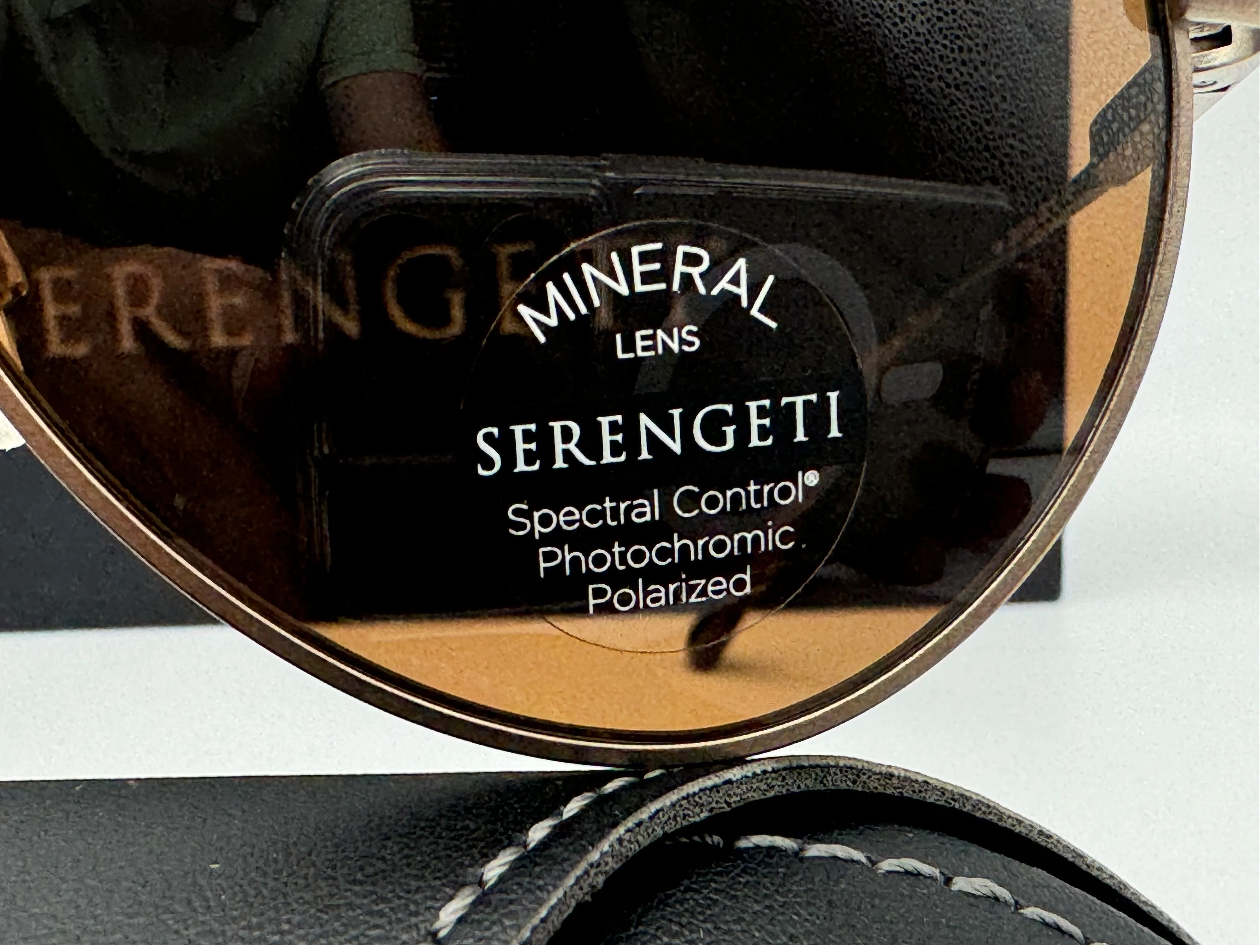 Serengeti Pete 58mm SS 599004 Polarized Drivers Photochromic Lens Brushed Bronze / Shiny Havana Tips Italy NEW - Image 10