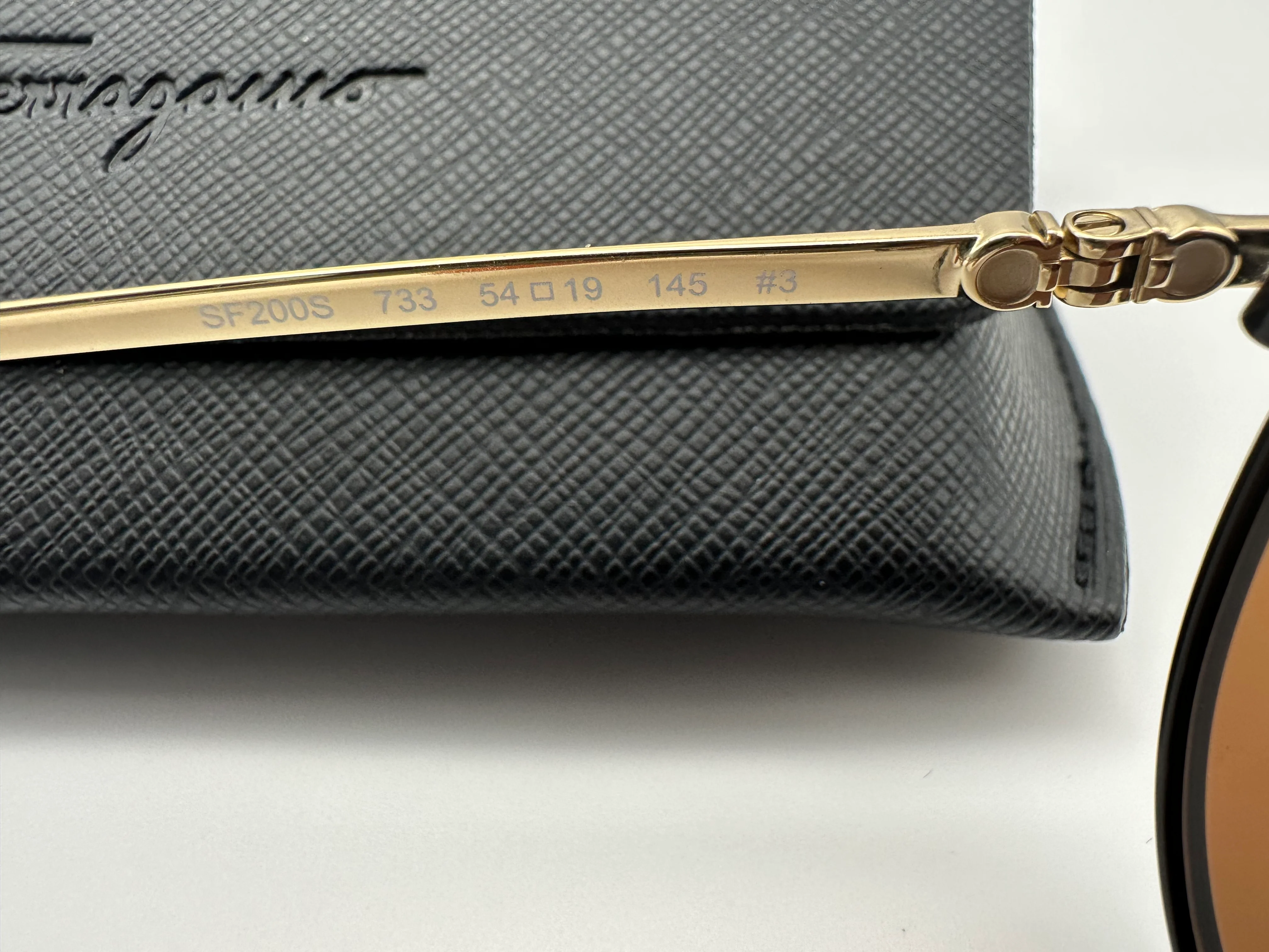 SALVATORE FERRAGAMO 54mm Navigator Brown Gold Black Sunglasses SF200S - Image 11