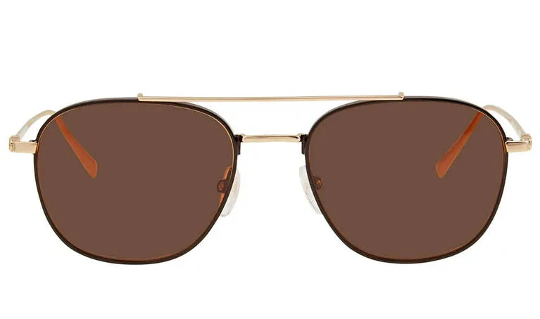 SALVATORE FERRAGAMO 54mm Navigator Brown Gold Black Sunglasses SF200S - Image 14