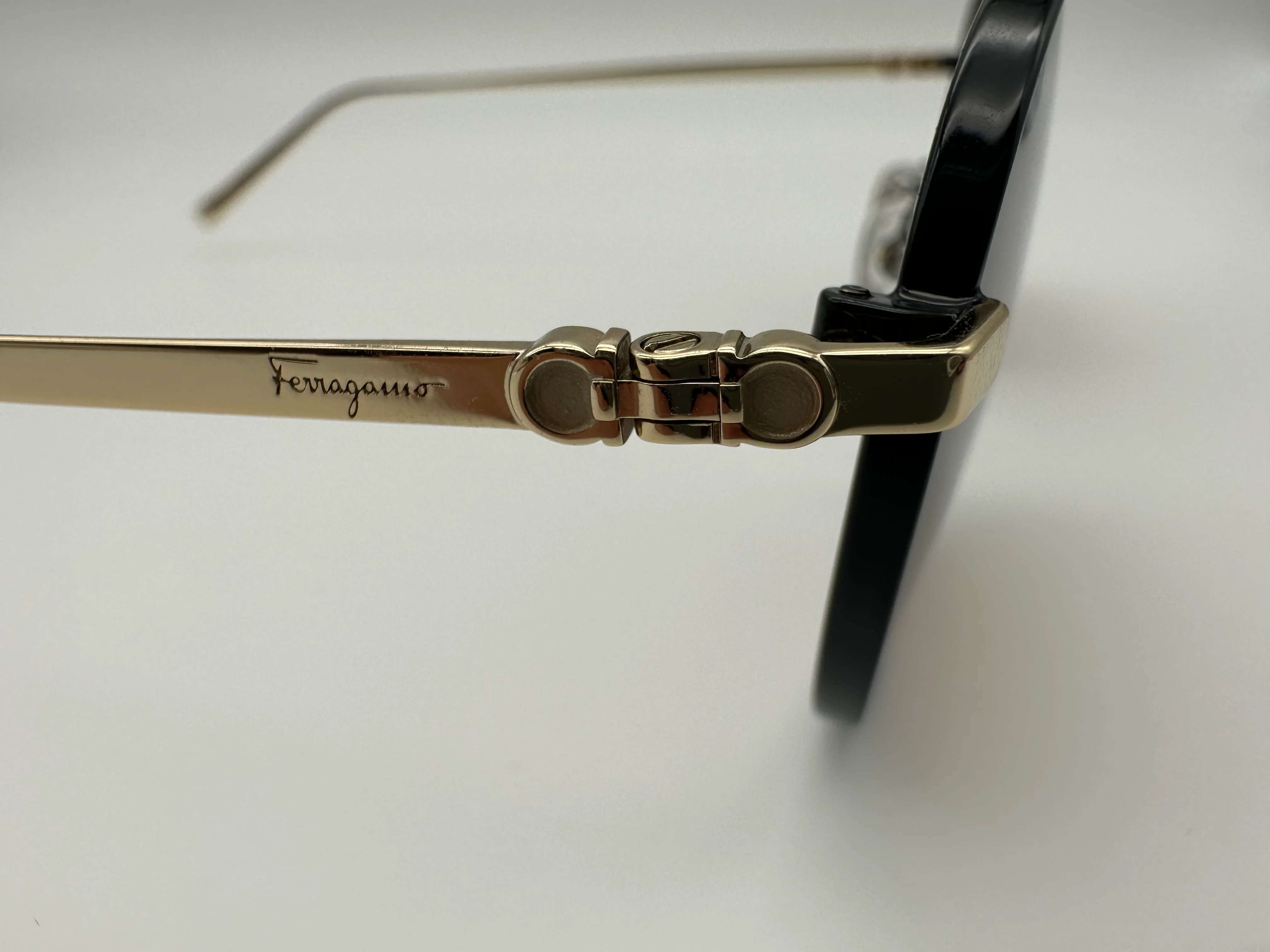 SALVATORE FERRAGAMO 54mm Navigator Brown Gold Black Sunglasses SF200S - Image 9