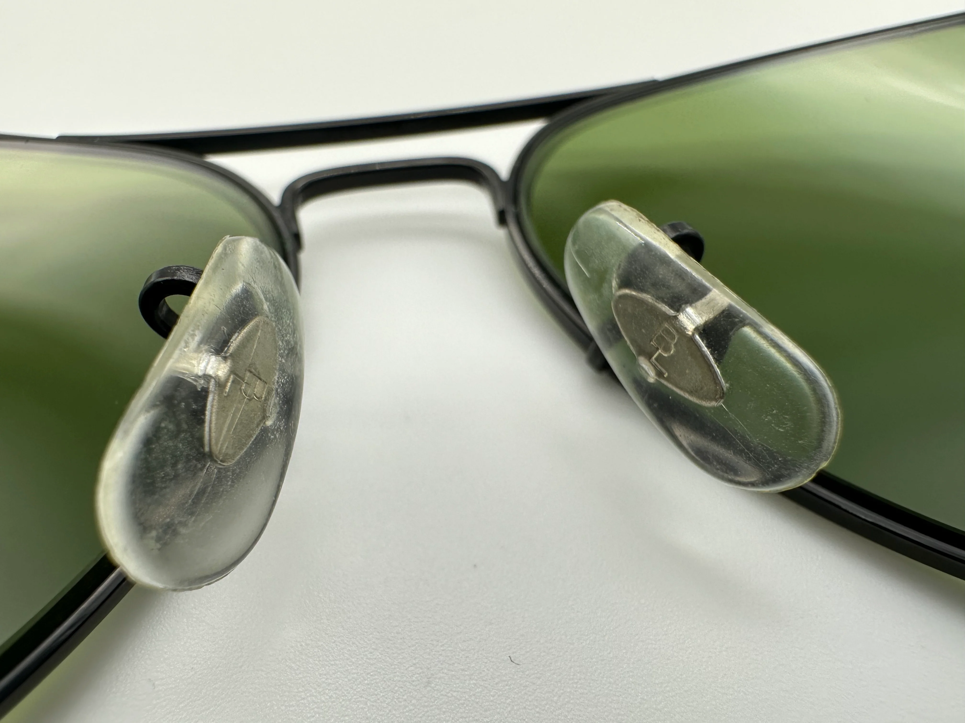 Vintage Ray Ban Aviator Miller High Life B&L 58mm RB 3 Green Lens Black Frames Preowned - Image 7